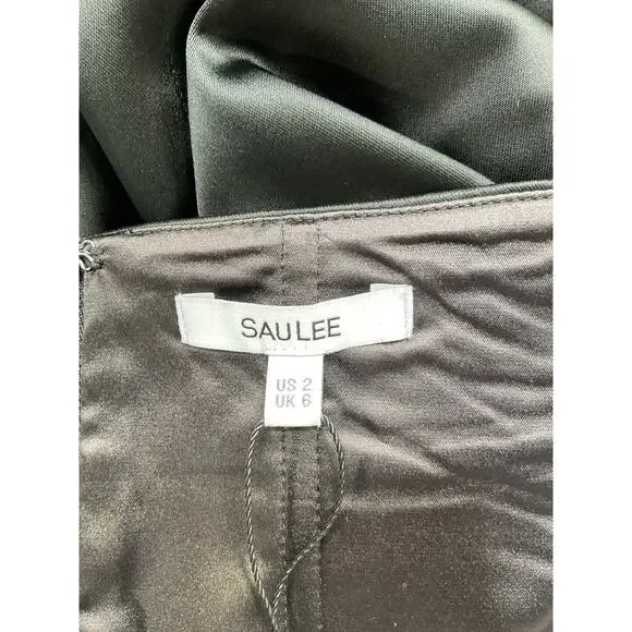 Sau Lee 'Esther' Black Acetate Gown Size 2 - NWT - Picture 4 of 5